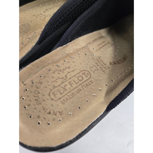 Fly Flot Ladies Black Mesh Slip_On Clogs Size 39/8.5 - Picture 4 of 6